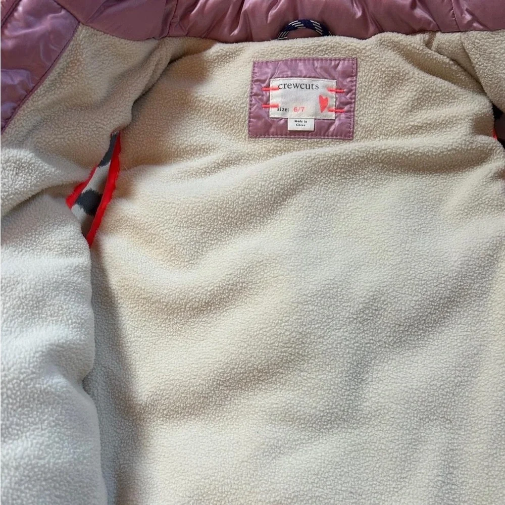 Crewcuts Pink Puffer Vest 💕 Girls 6–7 – Warm & Stylish